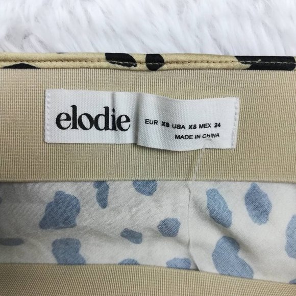 Elodie Womens A Line Skirt Multicolor Cheetah Print Mini Stretch Zip XS New - Picture 6 of 8